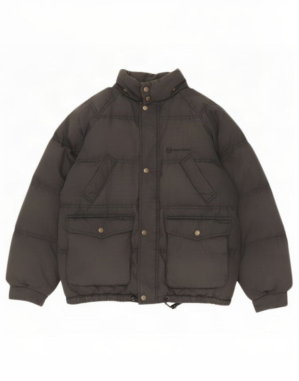 Jaqueta acolchoada masculina Sergio Tacchini UK 38 poliamida preta média