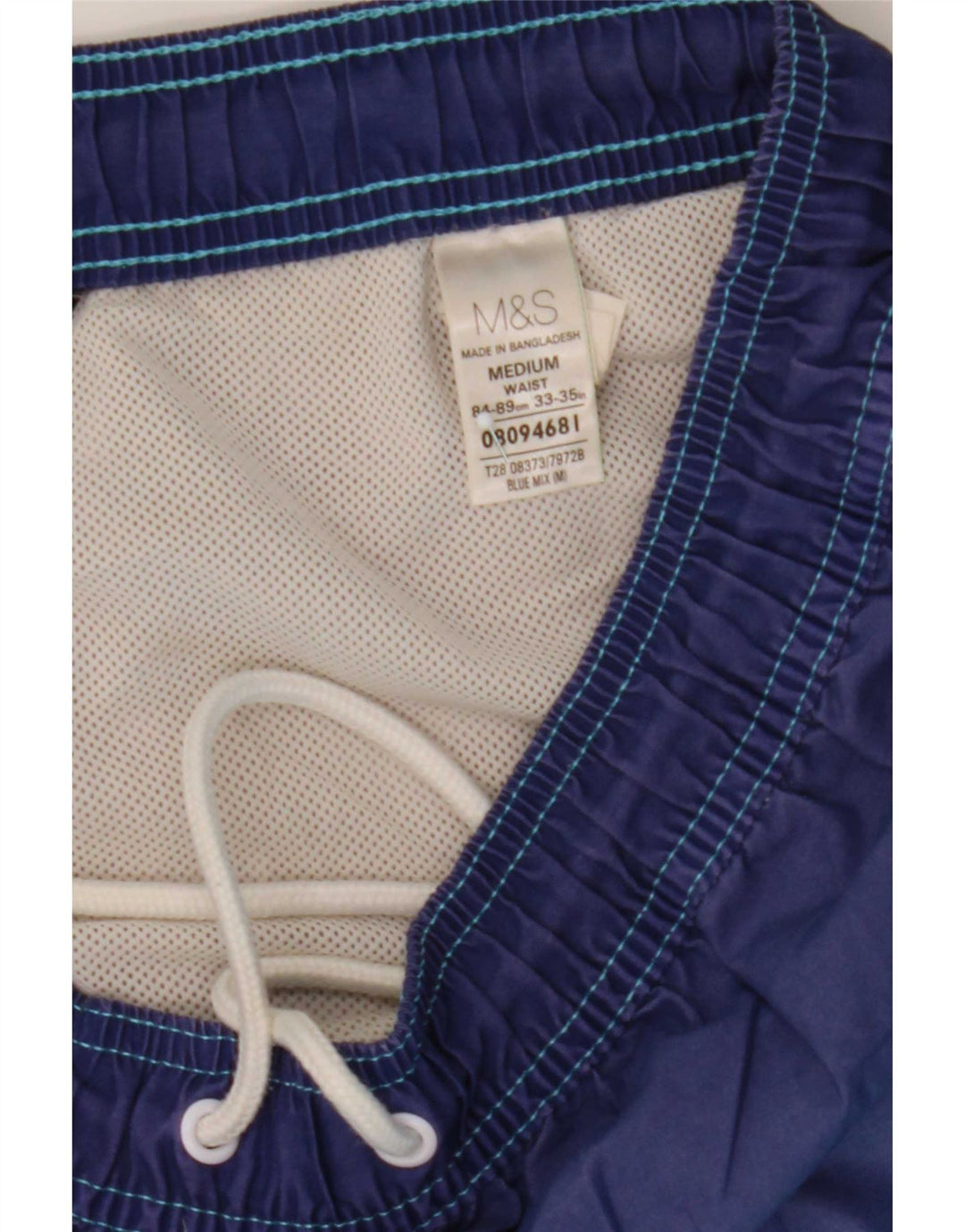 Shorts de natação masculino Marks & Spencer médio azul colorblock poliéster