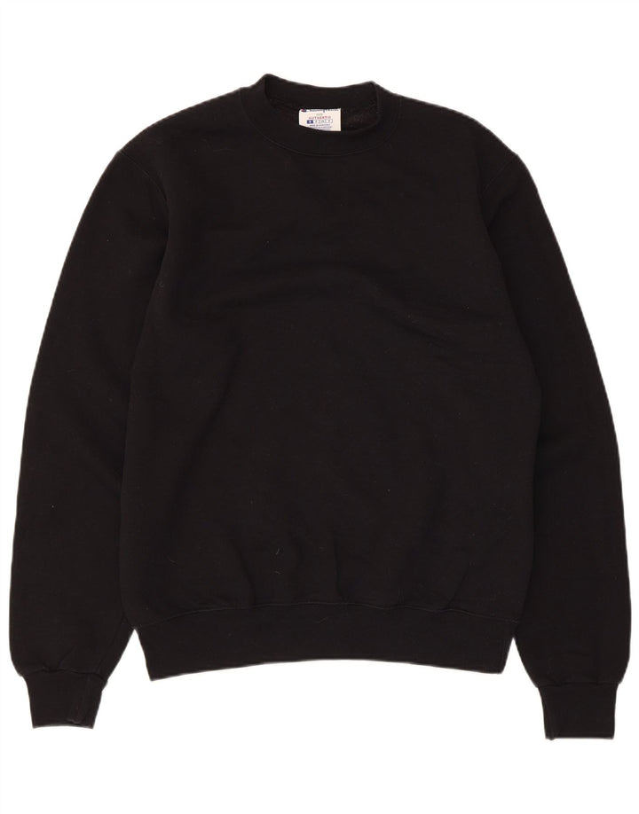 Jumper de moletom feminino Champion Regular Fit UK 10 pequeno algodão preto