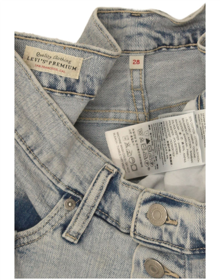 Saia jeans feminina Levi's W28 algodão azul médio