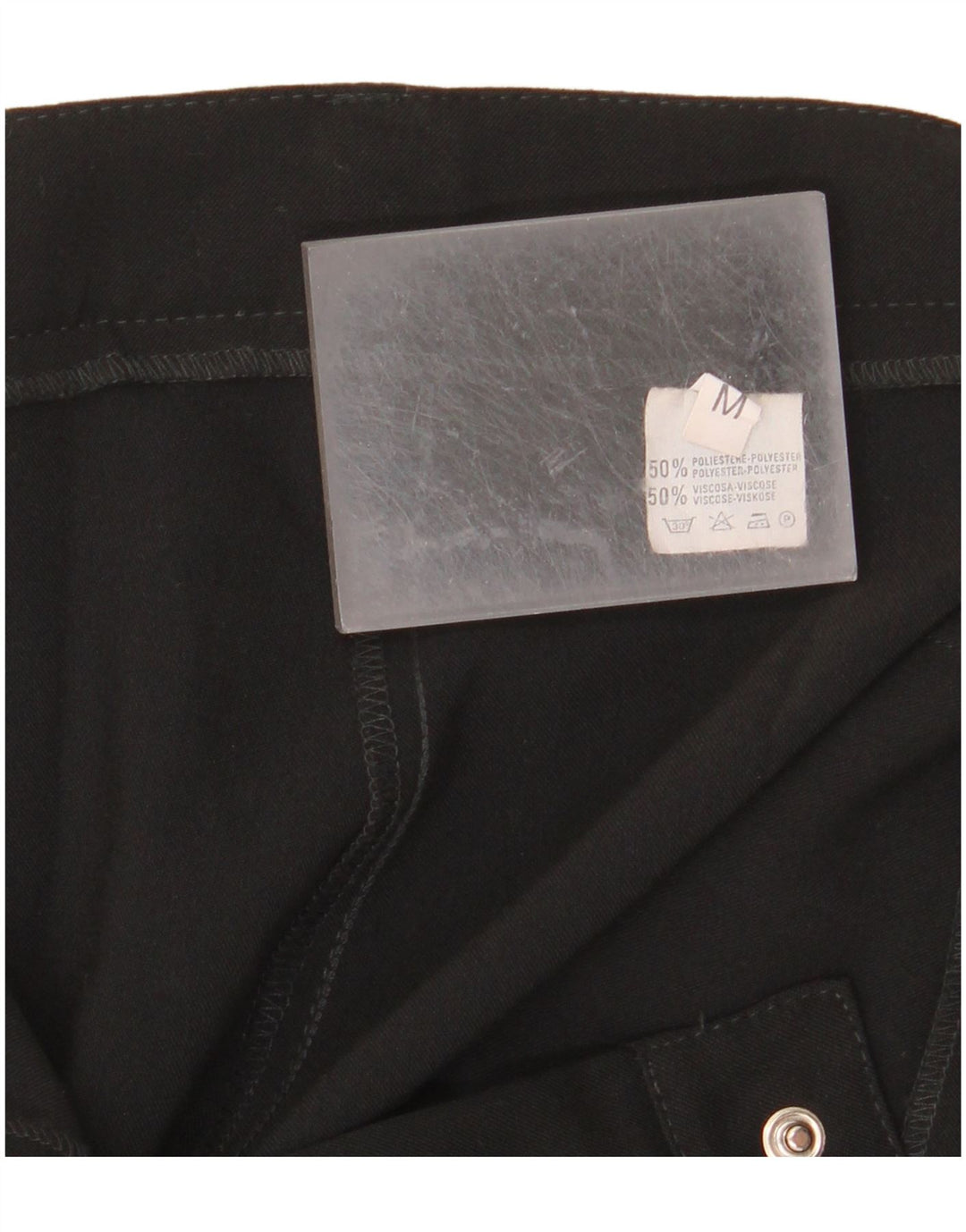 Calça Chino Feminina VINTAGE Bootcut Médio W30 L32 Poliéster Preto