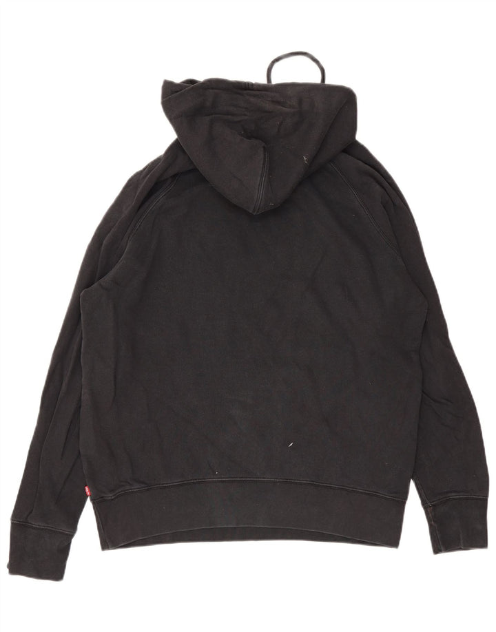 Moletom com capuz gráfico masculino Levi's médio preto algodão