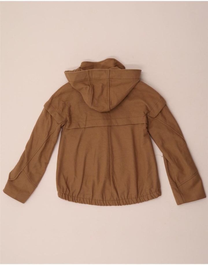 Jaqueta bomber com capuz feminina Zara Reino Unido 10 pequena marrom