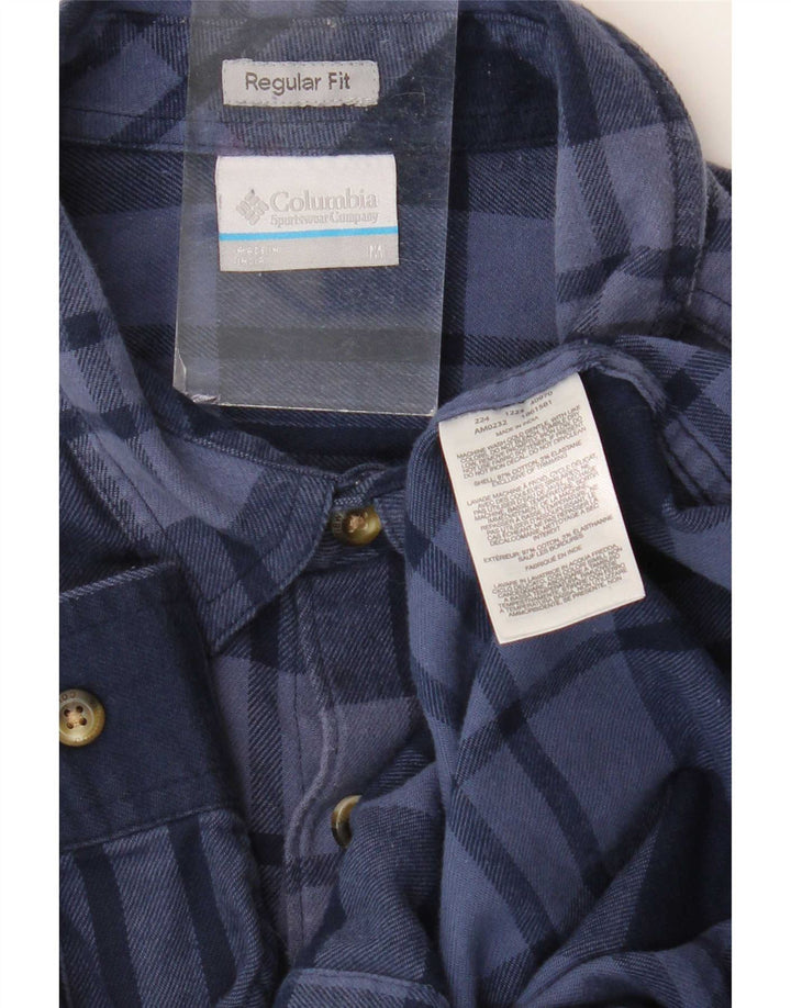 Camisa masculina de flanela Columbia Omni-Wick Regular Fit média xadrez azul marinho