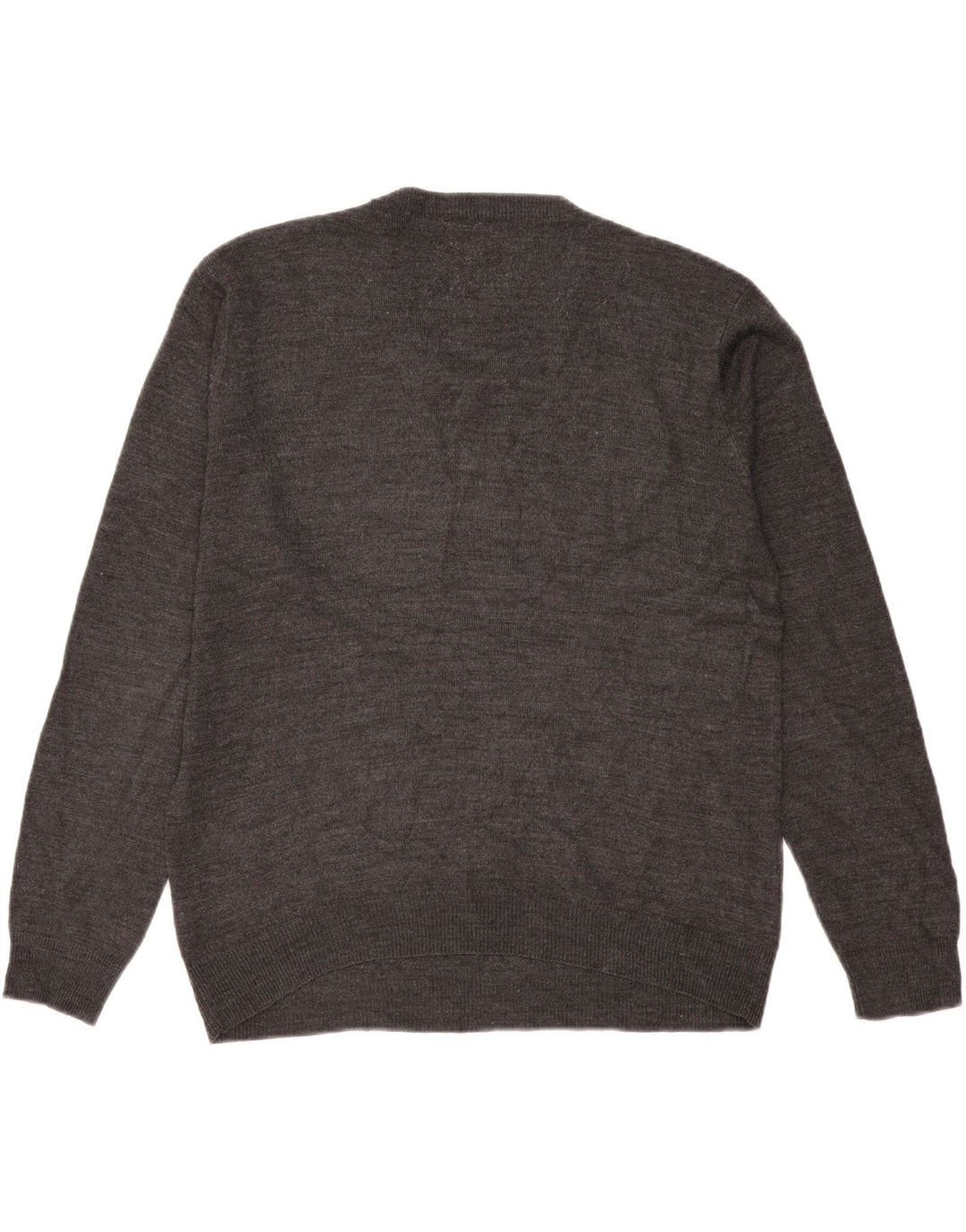 Suéter masculino Pierre Cardin com decote em V grande acrílico cinza