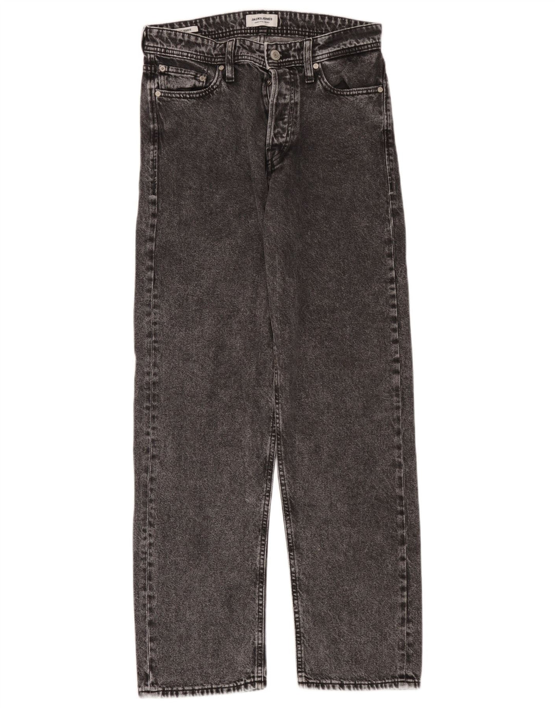 Jack & Jones Masculino Eddie Straight Jeans W29 L34 Algodão Cinza