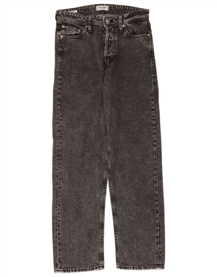 Jack & Jones Masculino Eddie Straight Jeans W29 L34 Algodão Cinza