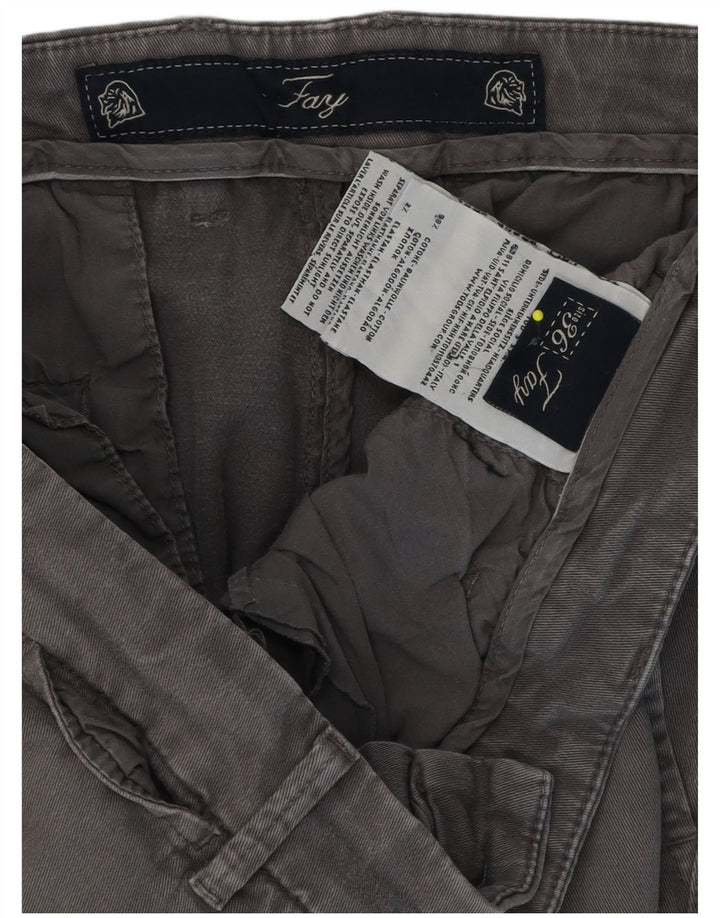 Calça Chino Fay Masculina Reta W36 L31 Algodão Cinza