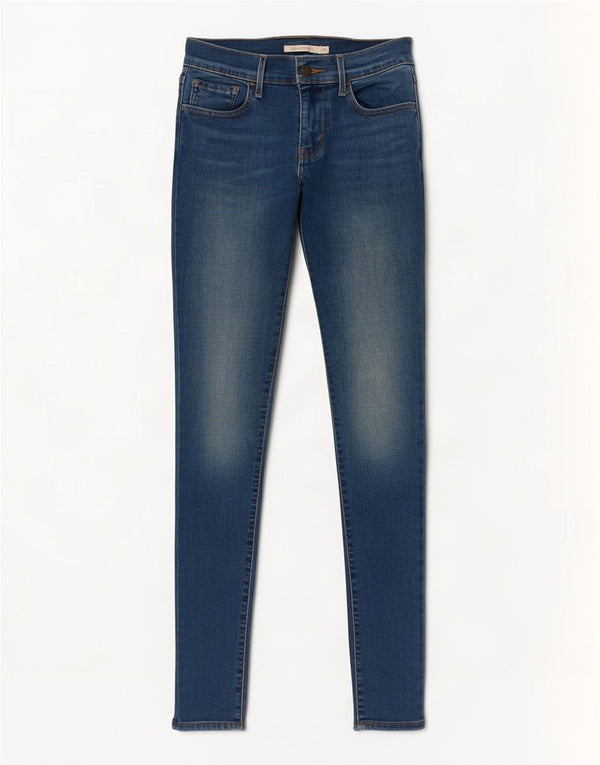 Calça jeans feminina Levi's 710 Super Skinny W28 L32 azul algodão