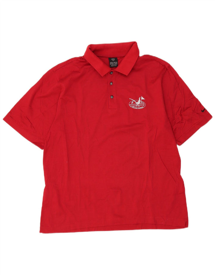 Camisa polo masculina Nike UK 39/41 algodão vermelho médio