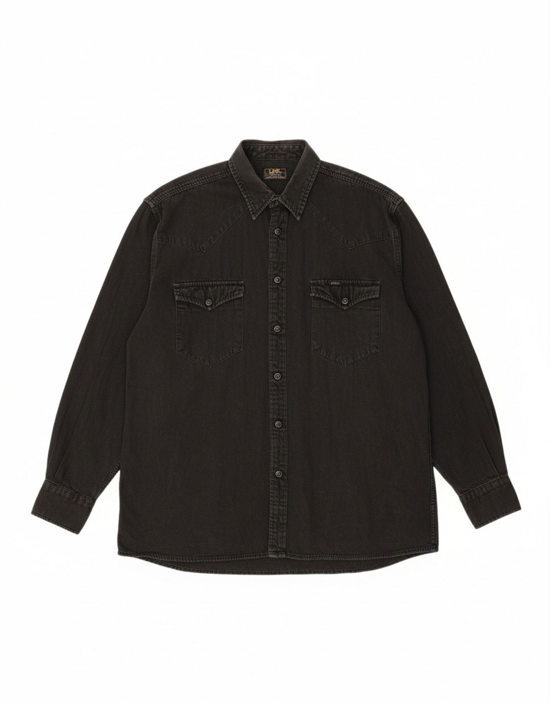 Camisa jeans masculina LEE grande algodão preto