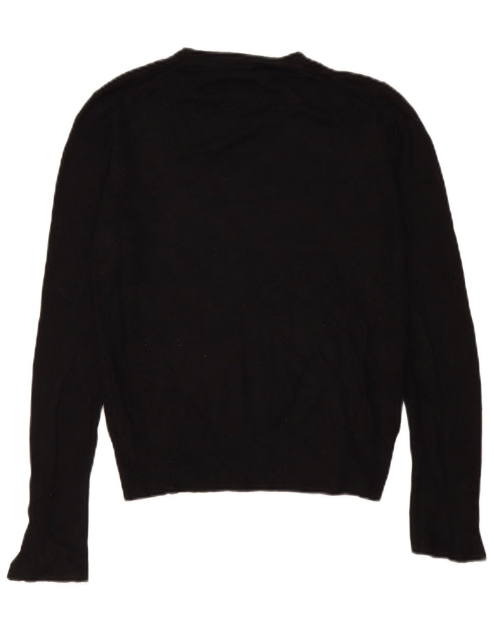 Zara Suéter feminino com gola redonda, Reino Unido 14 Médio Preto