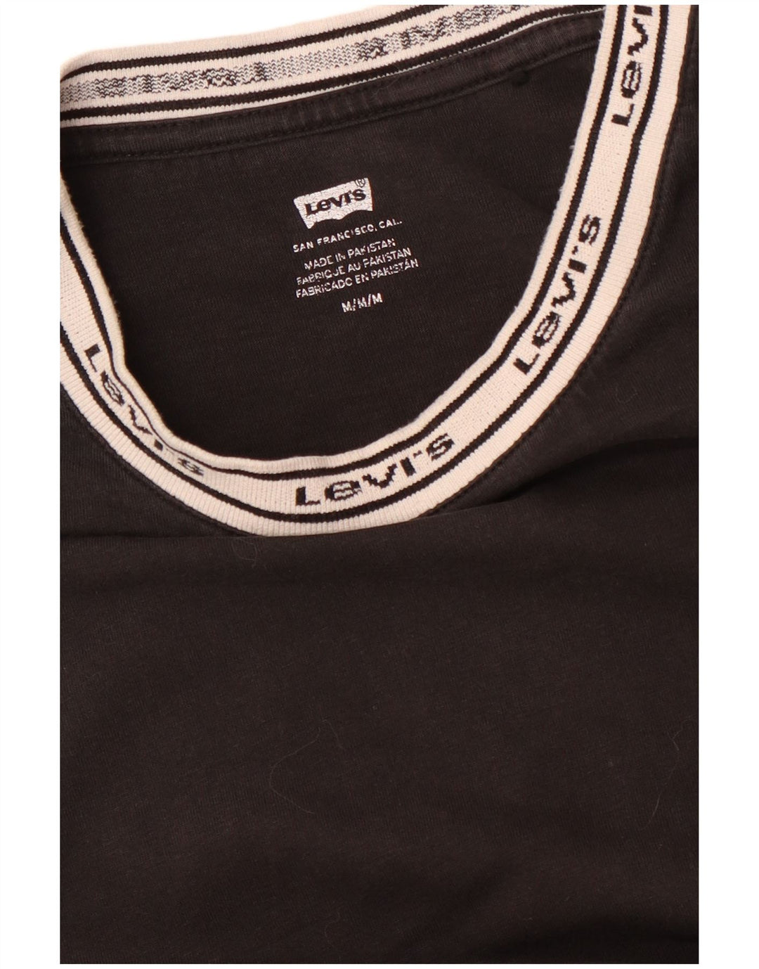 Camiseta feminina gráfica LEVI'S UK 14 médio preto
