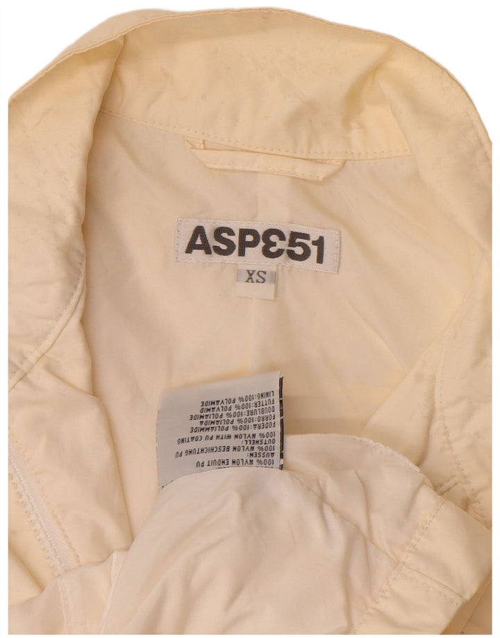 Jaqueta utilitária feminina vintage UK 6 XS bege nylon