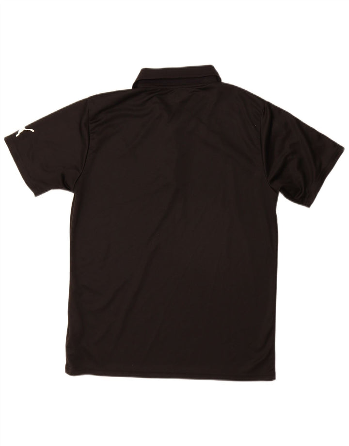 Camisa polo masculina Puma Graphic preto médio bloco colorido