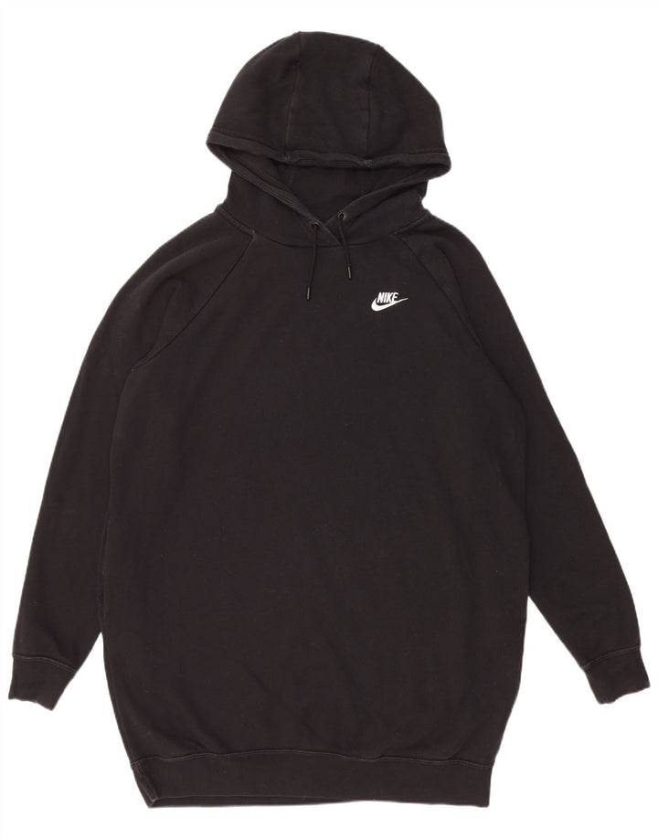 Jumper com capuz Nike feminino Longline Oversized UK 14 médio algodão preto