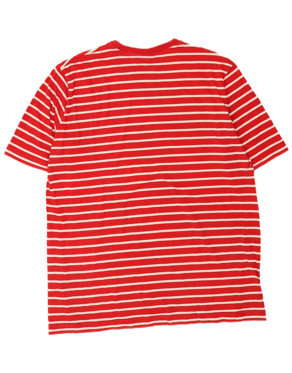 Camiseta masculina Paul & Shark Top 2XL algodão listrado vermelho