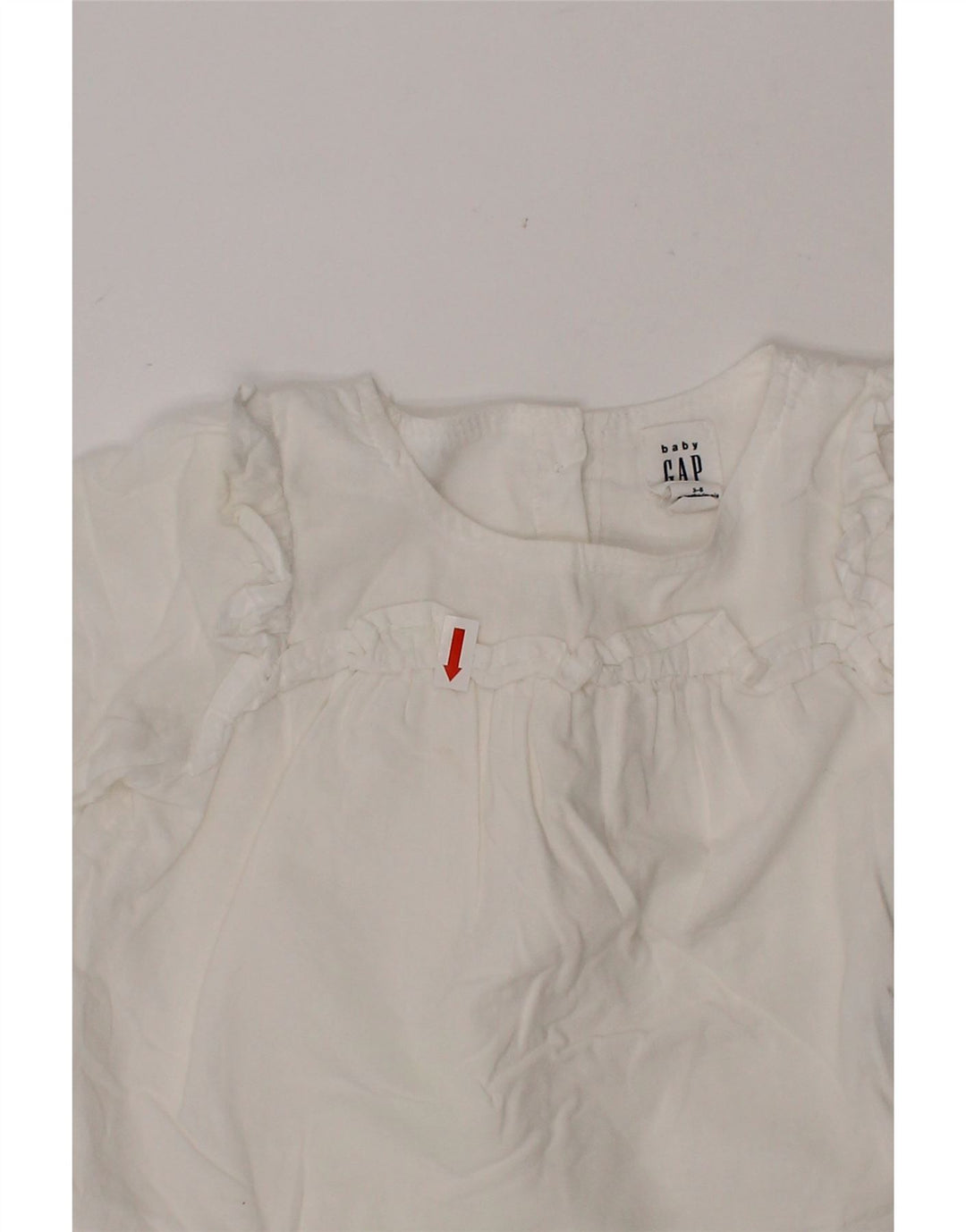 GAP Baby Girls Top Long Sleeve 3-6 Months White Cotton Vintage Gap and Second-Hand Gap from Messina Hembry 