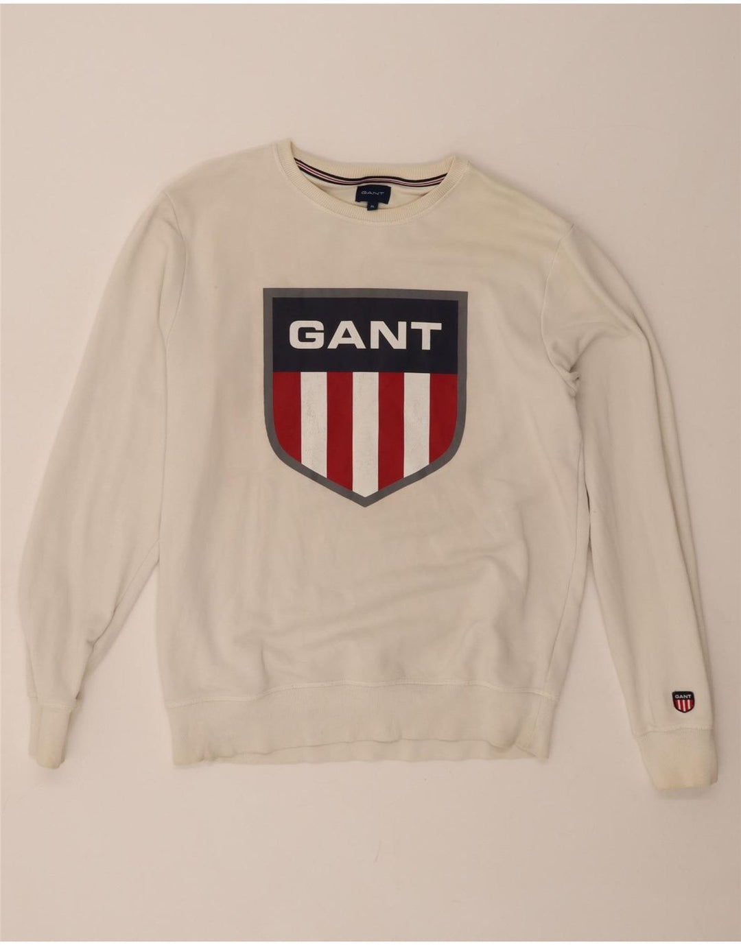 GANT moletom gráfico masculino Jumper XL algodão branco