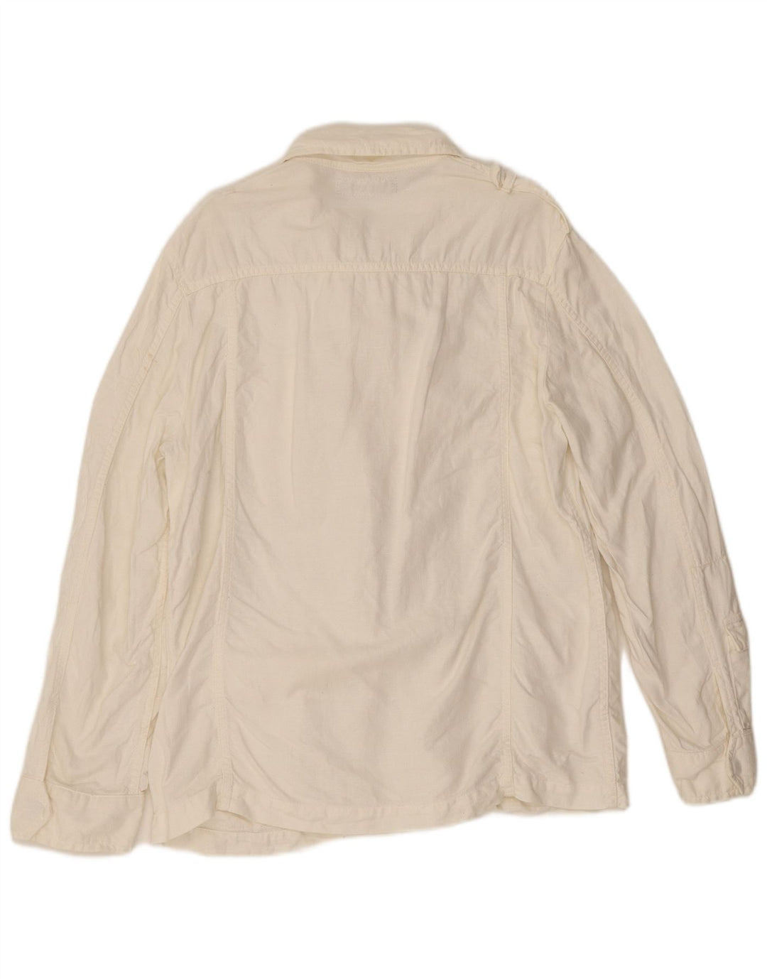 Ferre Camisa militar masculina média branca