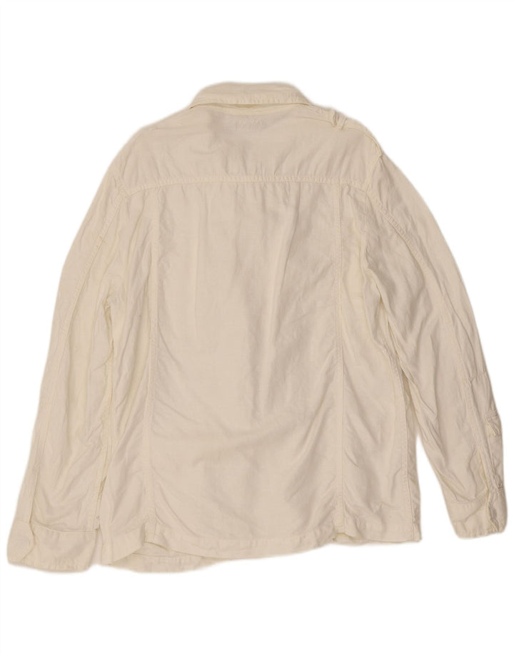 Ferre Camisa militar masculina média branca