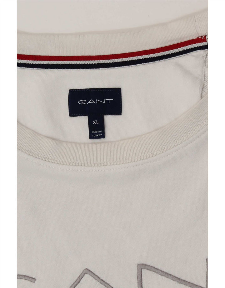 Gant moletom masculino gráfico jumper XL algodão branco