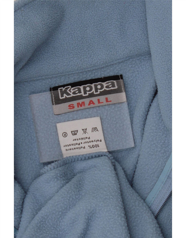 KAPPA Mens Graphic Zip Neck Fleece Jumper Small Blue Polyester