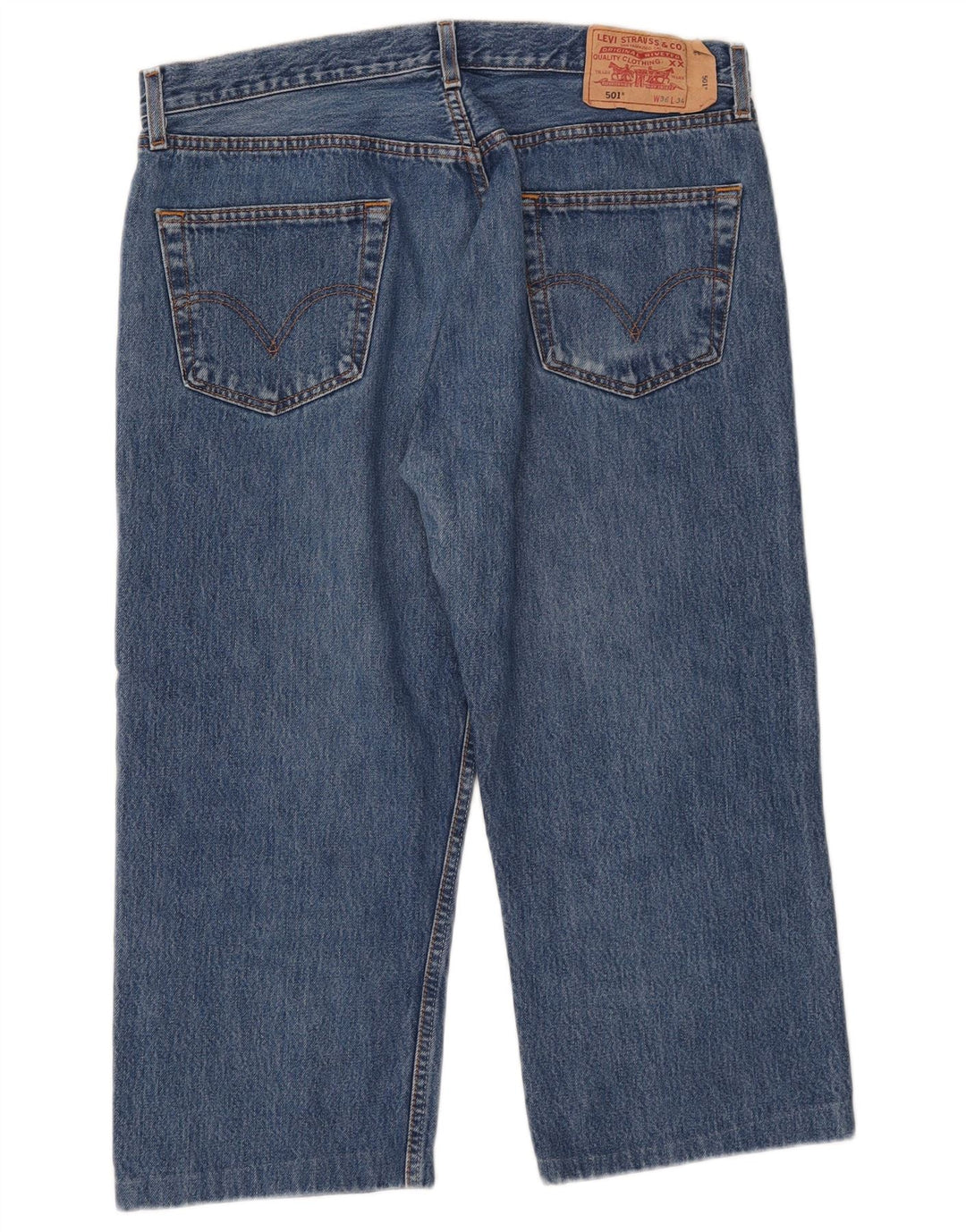 Levi's Masculino 501 Capri Jeans W36 L21 Azul Algodão