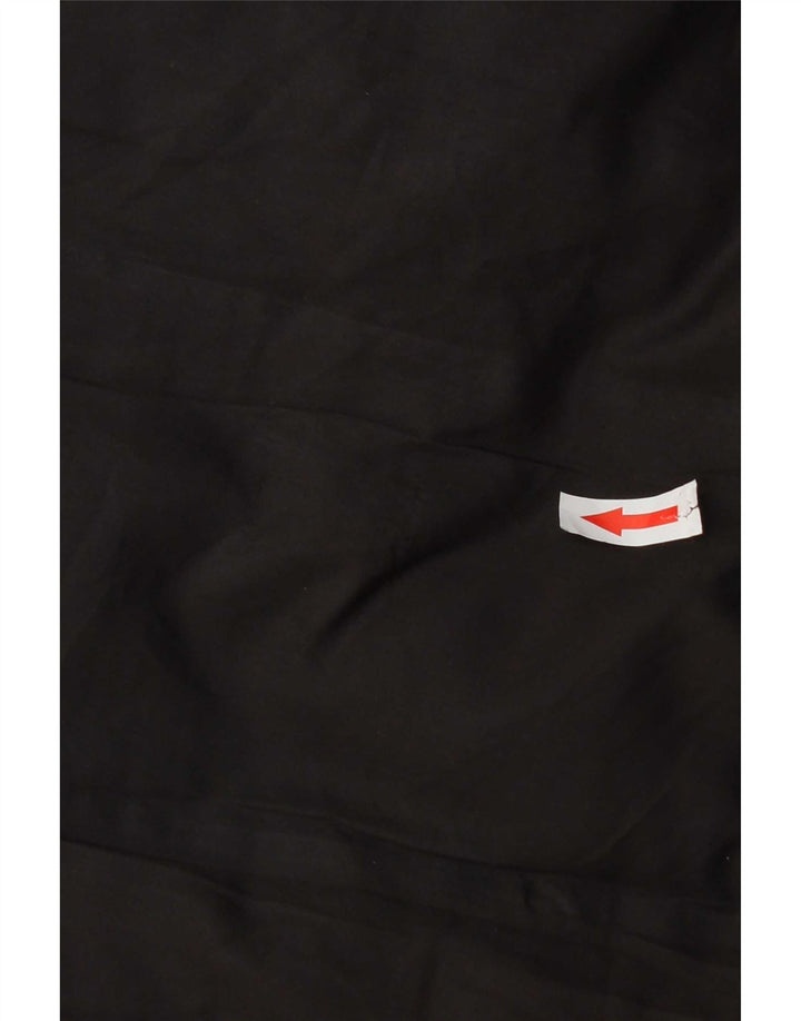 Zara Womens Longline Hooded Gilet UK 14 Médio Preto Poliéster