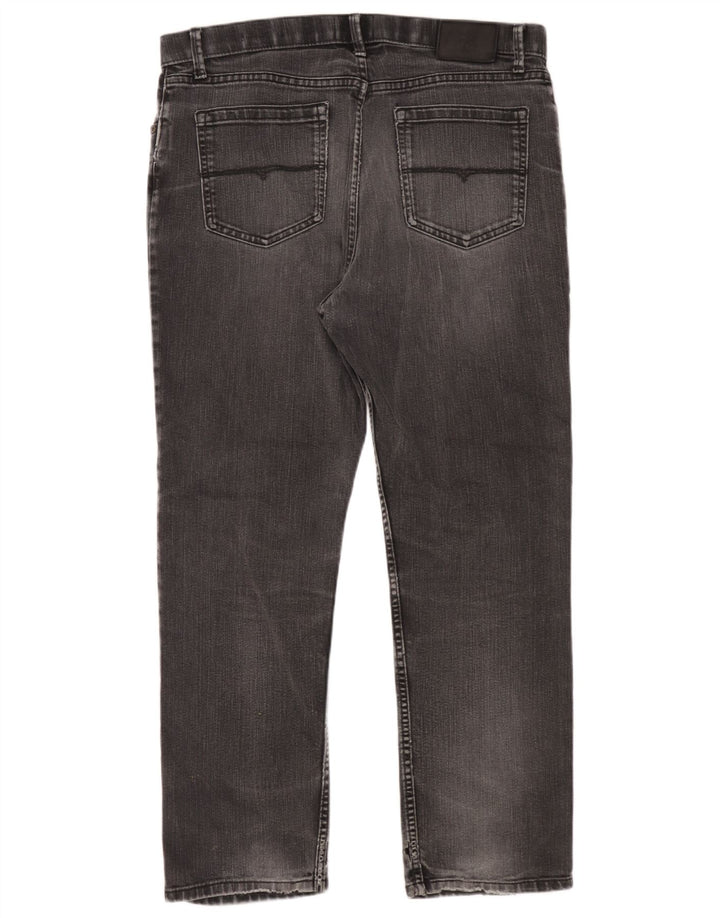 Calças Jeans Masculinas Tapered Marks & Spencer W36 L29 Cinza Algodão