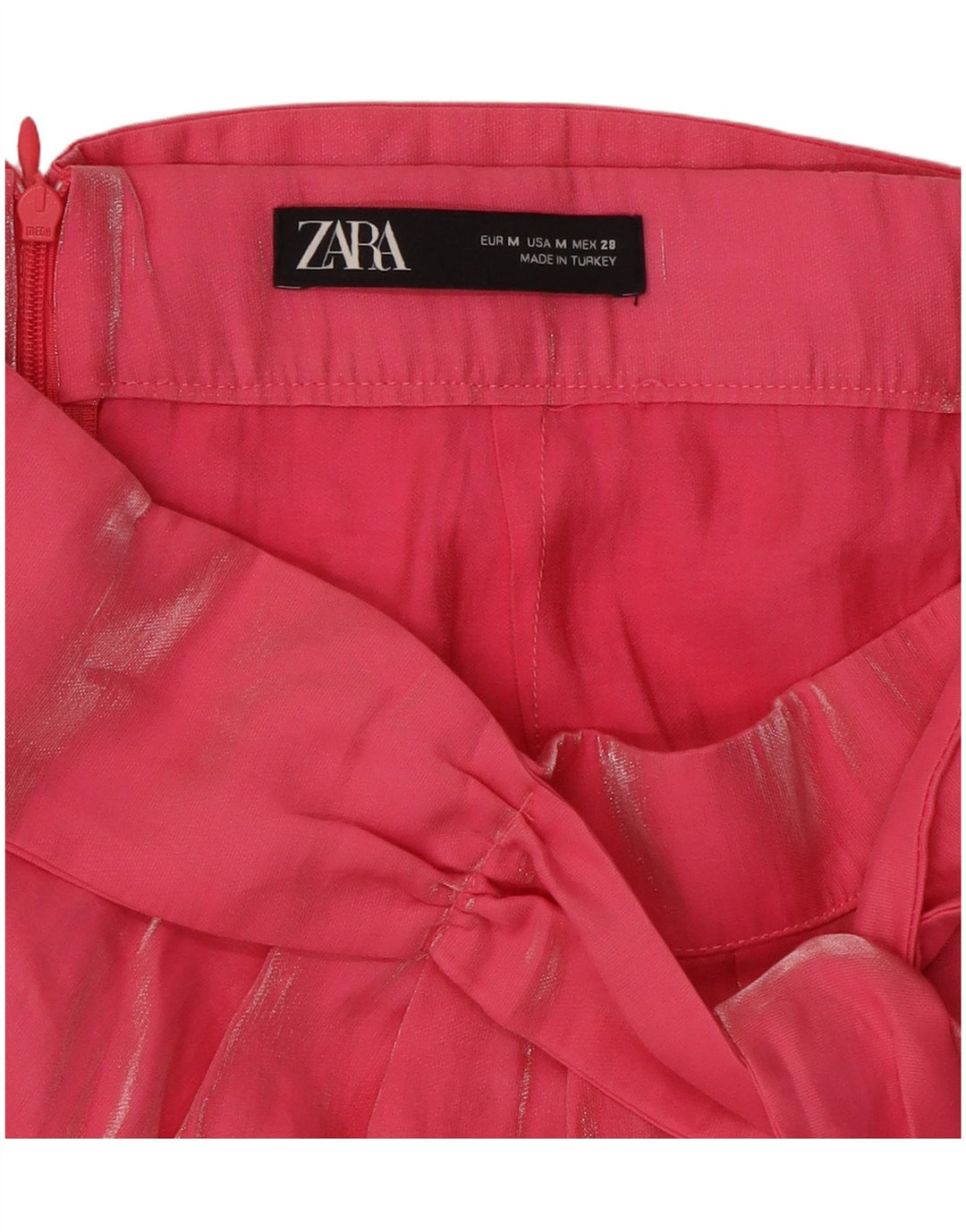 Mini saia feminina Zara médio W28 rosa