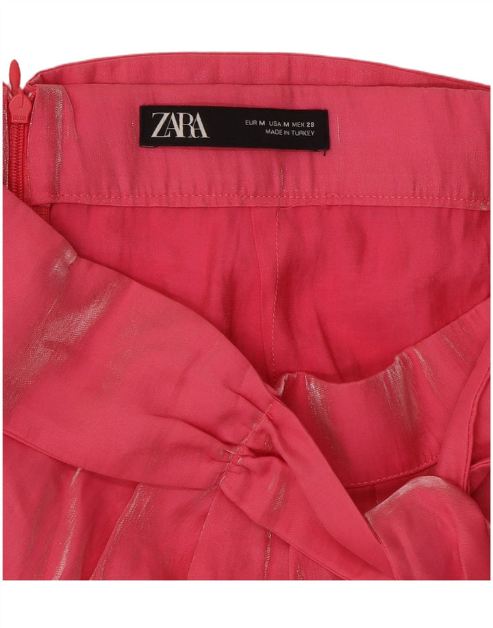 Mini saia feminina Zara médio W28 rosa