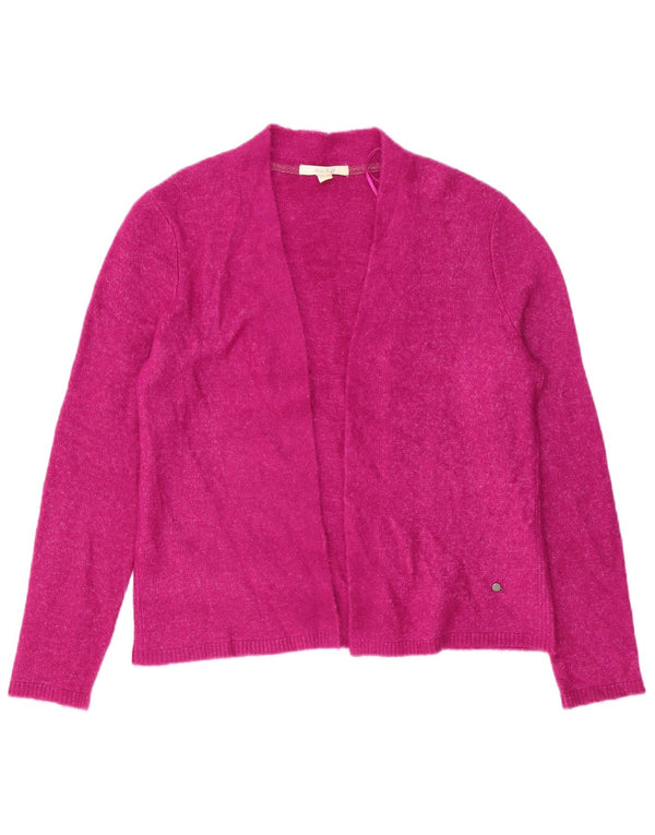 Suéter de cardigã grande feminino White Stuff UK 8 pequeno poliacrílico rosa