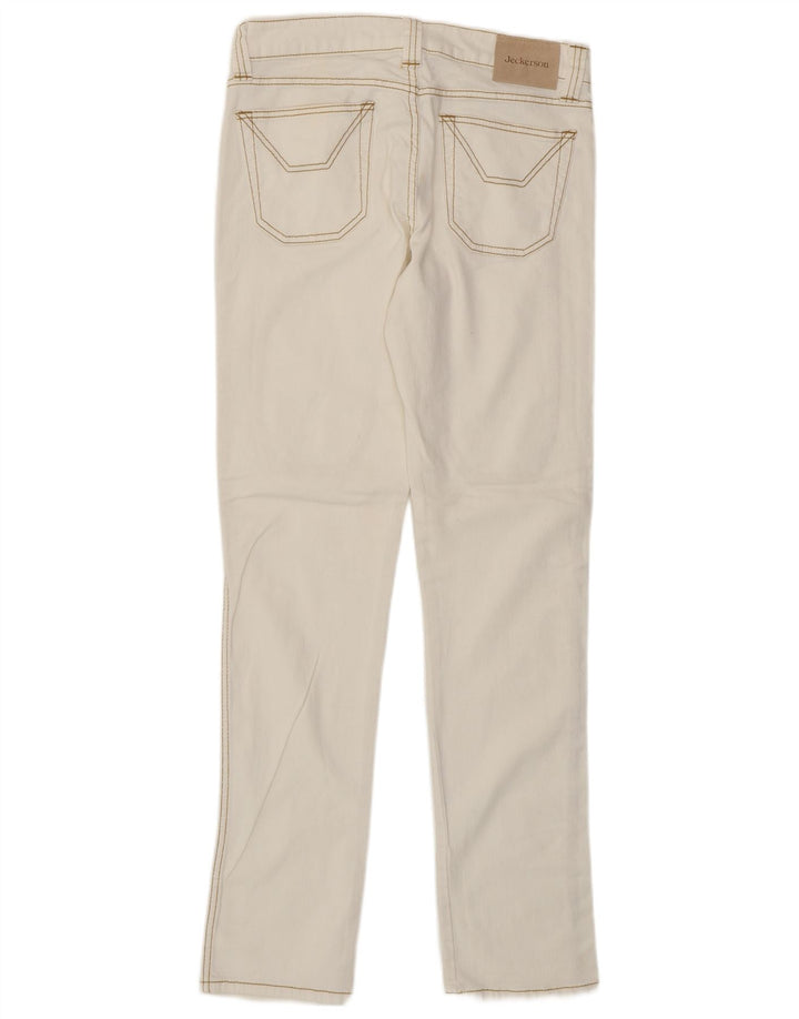 Jeans slim feminino JECKERSON W31 L32 algodão branco