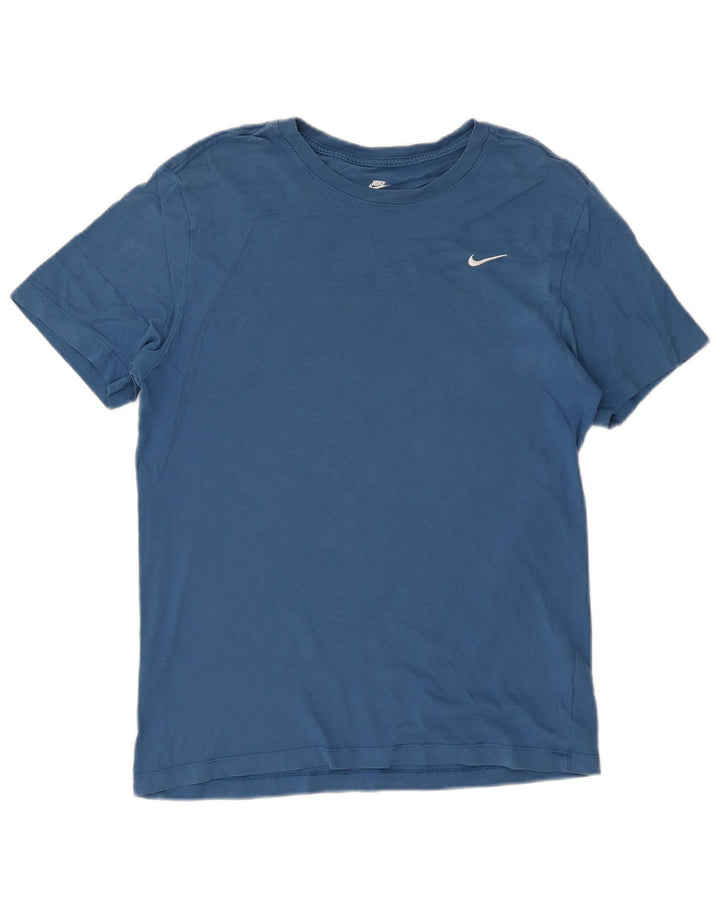 Camiseta masculina NIKE Top médio azul algodão