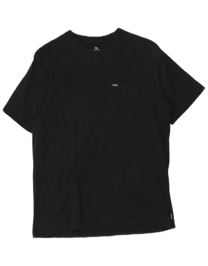 Camiseta masculina Rip Curl Standard Fit Top Médio Preto