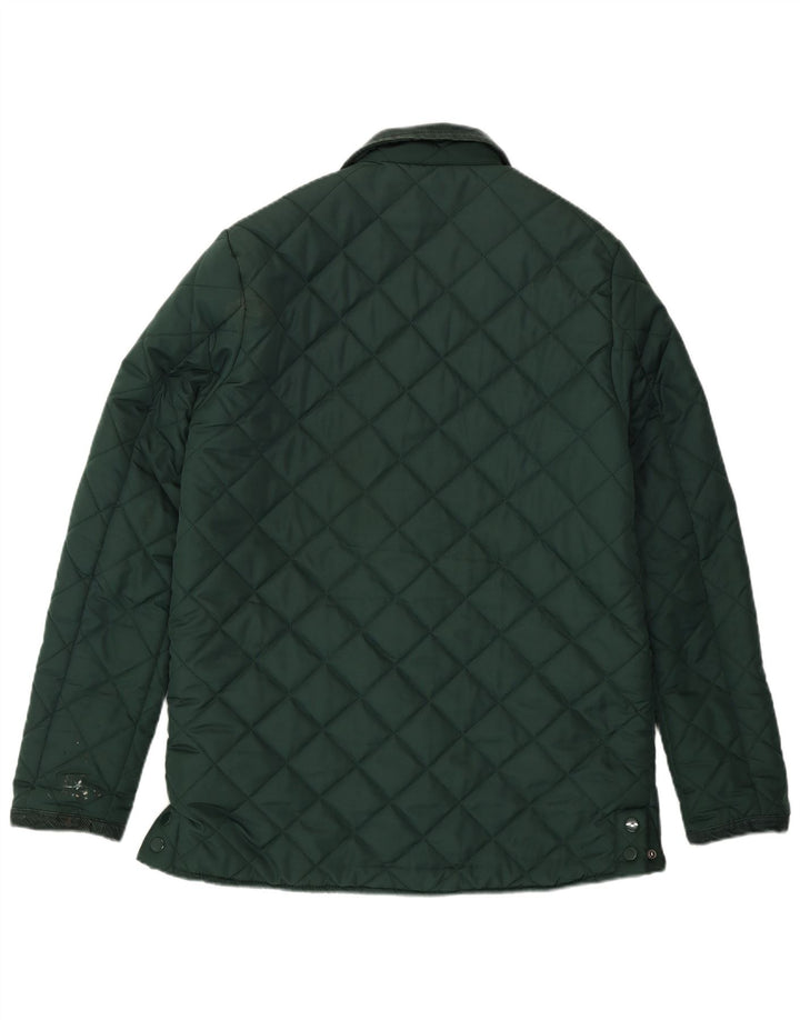 Jaqueta acolchoada masculina Pierre Cardin UK 38 poliéster verde médio