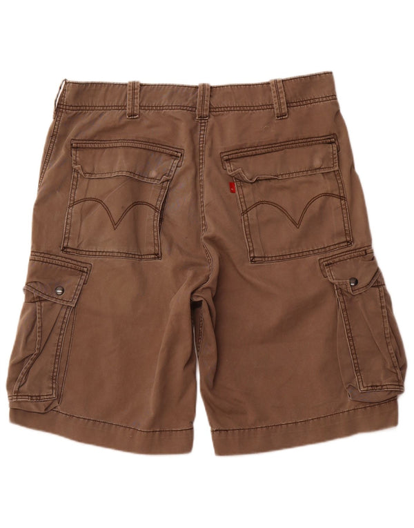 LEVI'S Mens Cargo Shorts W34 Grande Algodão Marrom
