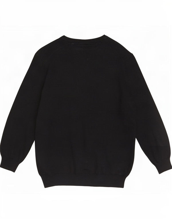 Suéter masculino JP 1880 com pescoço de barco 4XL algodão preto