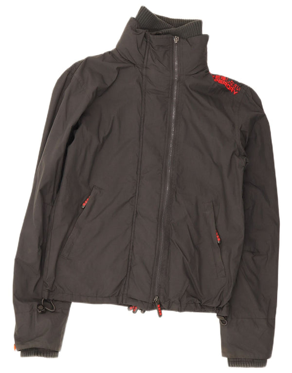 Jaqueta corta-vento masculina Superdry Graphic UK 36 pequena cinza nylon