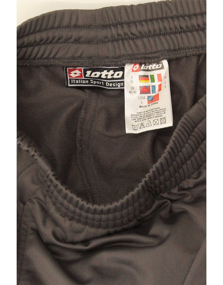 Calça de treino masculina Lotto UK 40/42 poliéster cinza grande