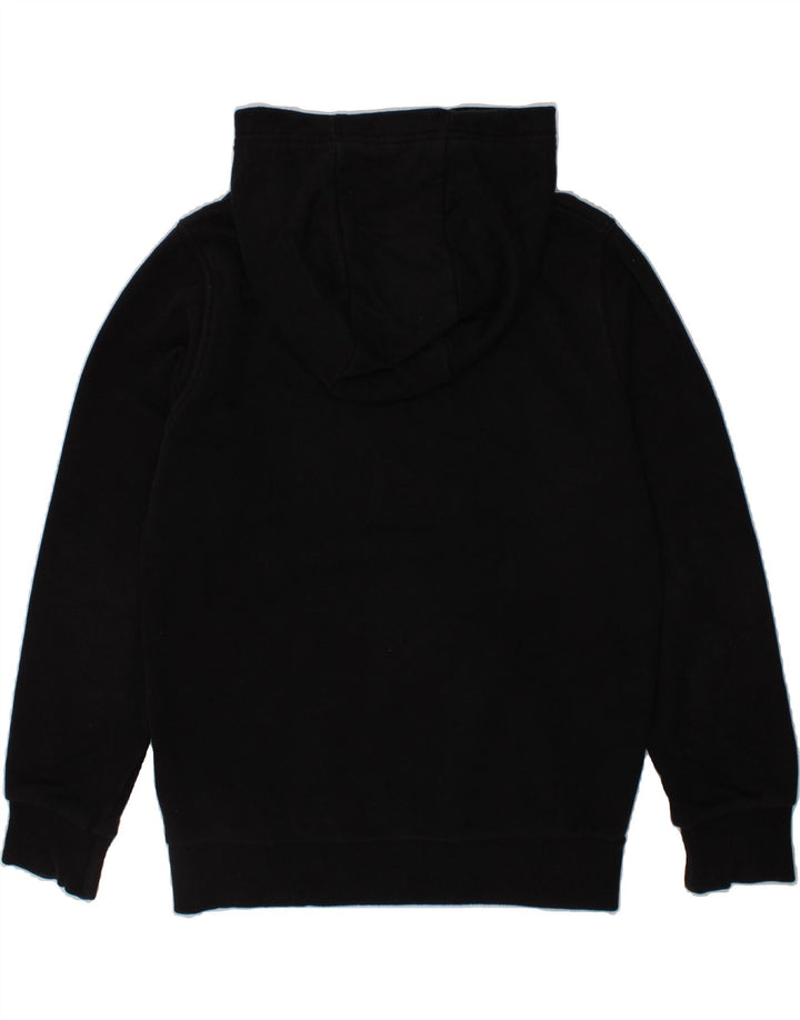 ELLESSE Boys Graphic Hoodie Jumper 8-9 Years Black Cotton Vintage Ellesse and Second-Hand Ellesse from Messina Hembry 