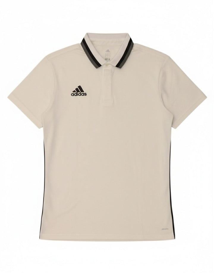 Camisa polo masculina Adidas Climalite grande poliéster branco