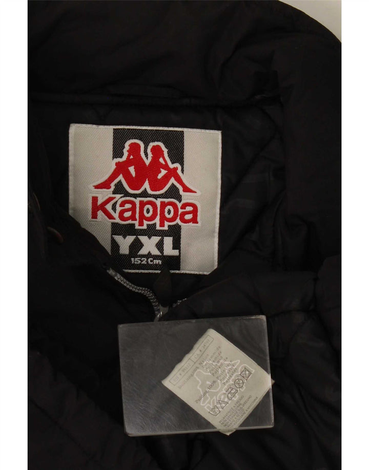 Jaqueta corta-vento gráfica Kappa Boys 12-13 anos XL preto colorblock