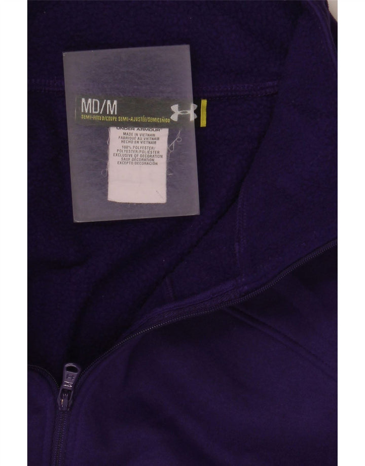 Moletom feminino Under Armour com zíper e gola em jumper UK 14 médio roxo