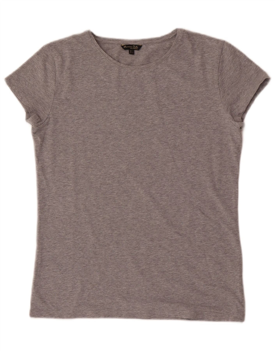 Camiseta feminina Massimo Dutti UK 14 grande cinza manchado