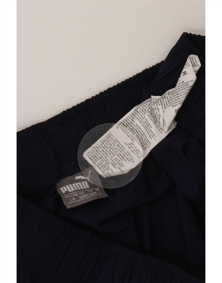Shorts esportivos masculinos Puma grandes poliéster azul marinho