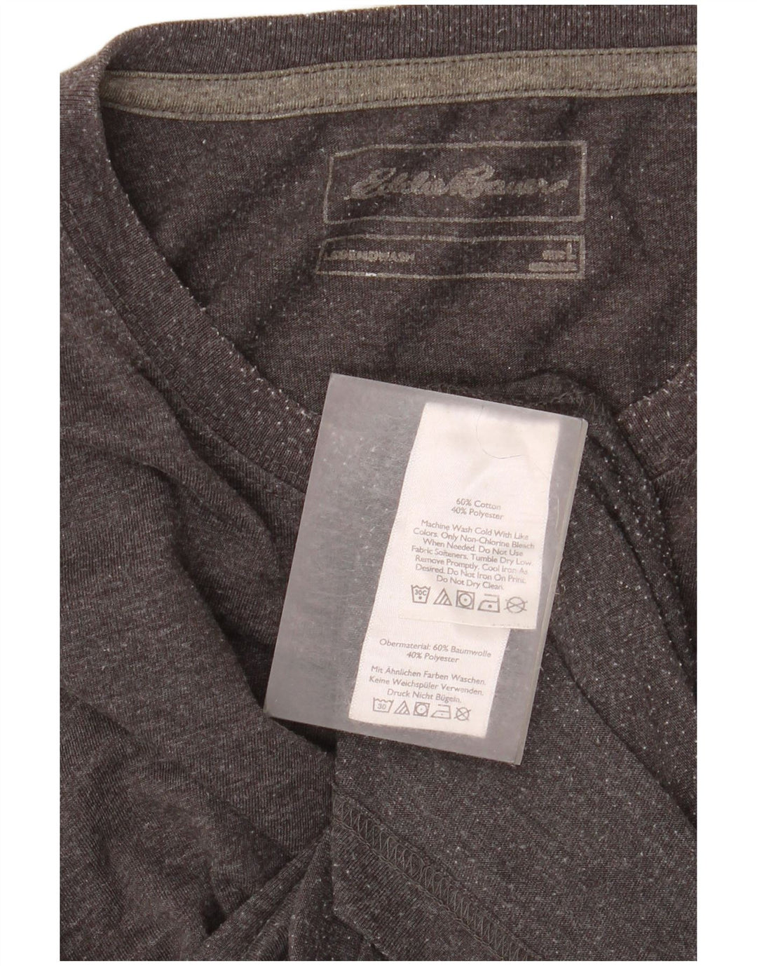 Camiseta masculina Eddie Bauer grande algodão cinza
