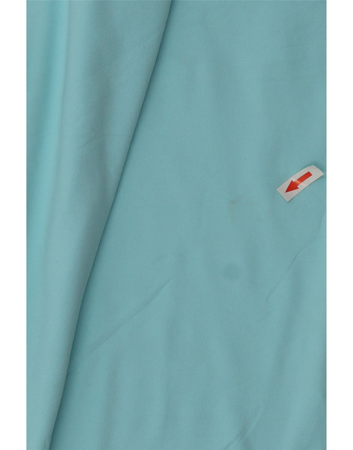 Top feminino Nike Dri Fit com capuz manga comprida UK 10 pequeno azul poliéster