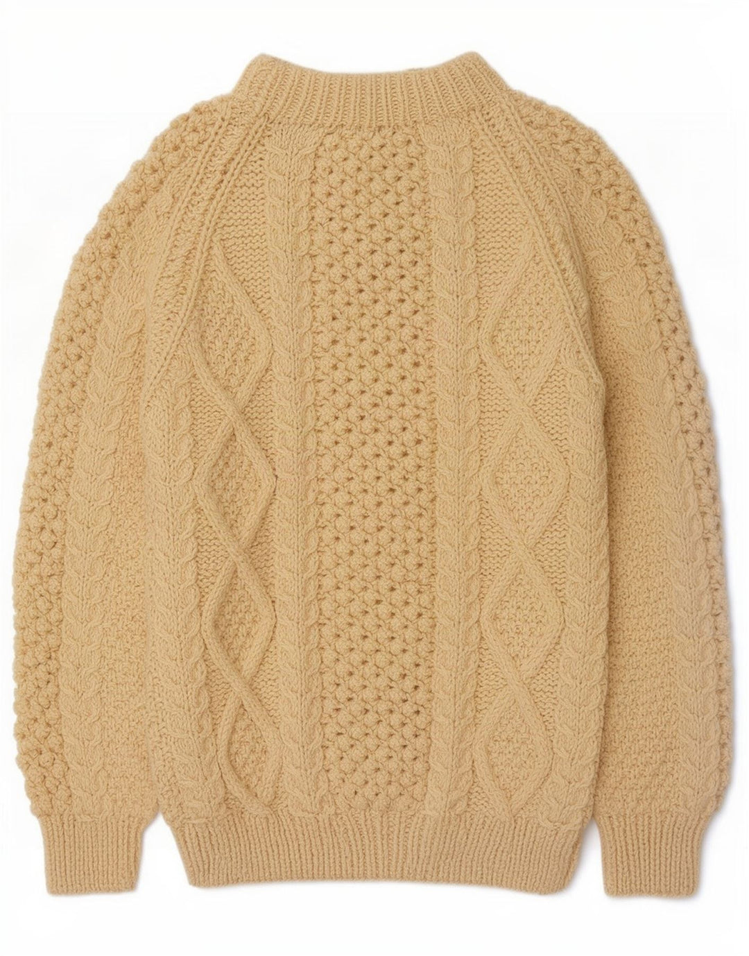 Suéter vintage masculino com gola tartaruga, grande esbranquiçado